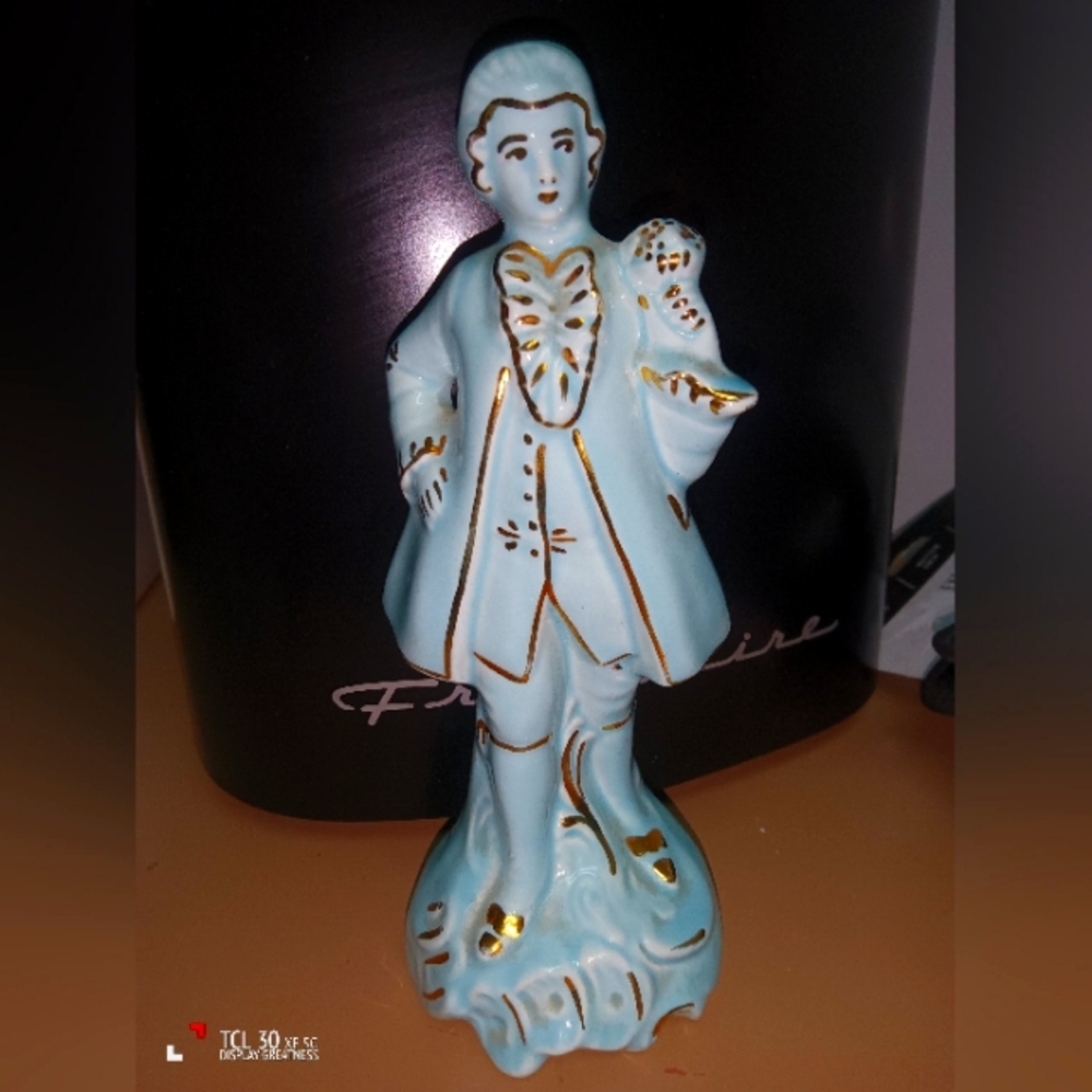 Vintage Blue male Victorian figurine